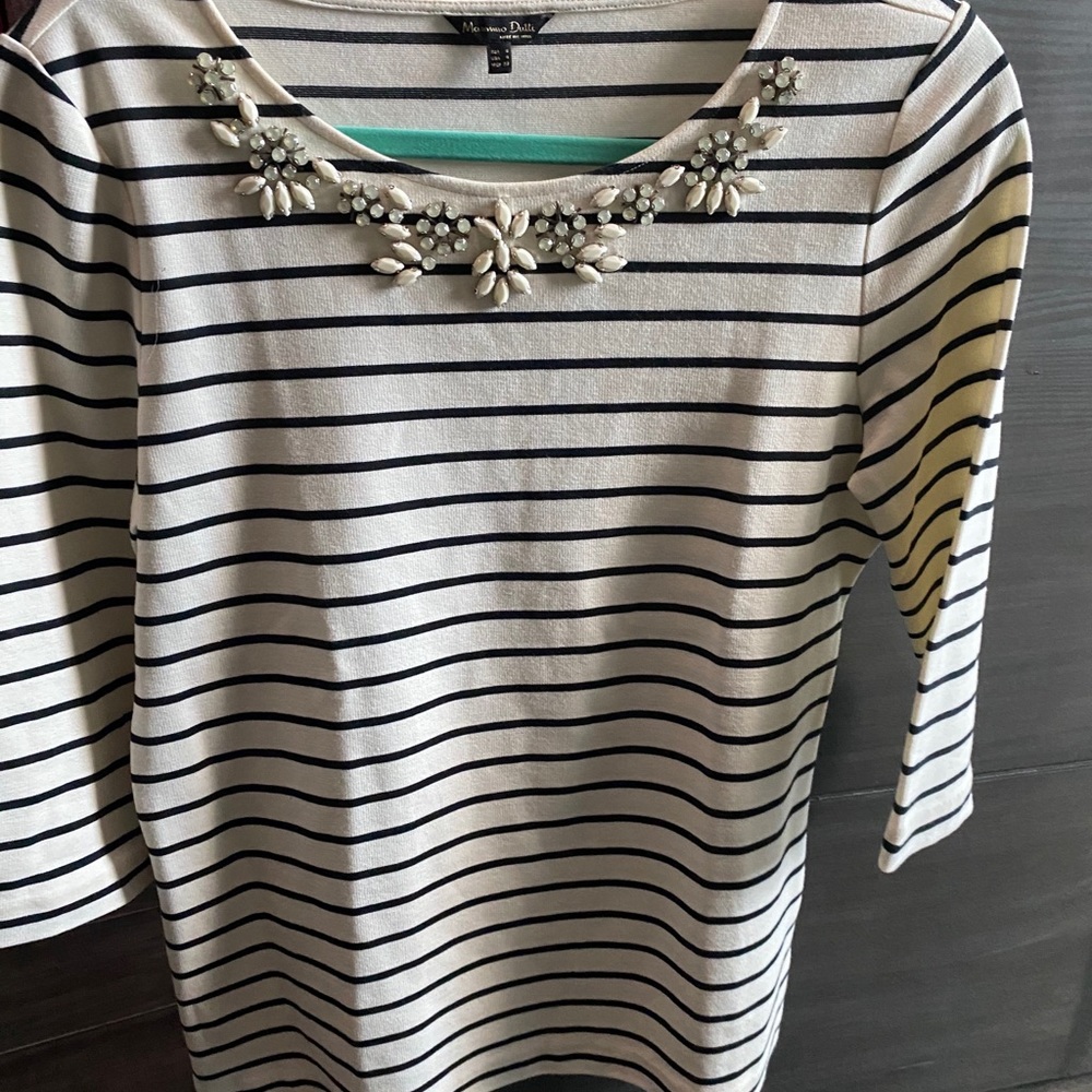 massimo duti top with jewels